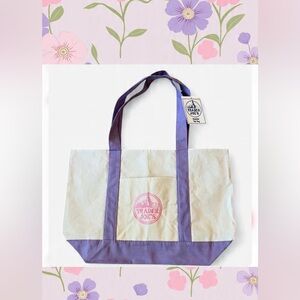 Trader Joe’S Easter Limited Edition Lavender Canvas Tote Bag Large